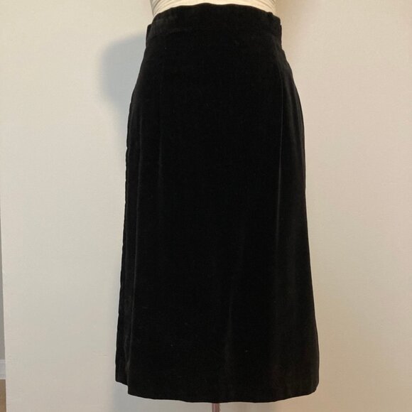 Parisian Evelyn Mandel Peplum Jacket with Velvet Collar & Velveteen Skirt Sz 6 - Picture 8 of 16